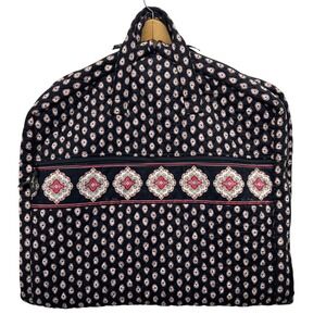 Vera Bradley Garment Bag Classic Black Quilted Cotton VTG Y2K Dress USA Made